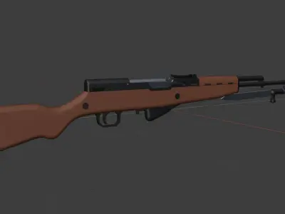 SKS Type 56 Low poly Low-poly 3D model