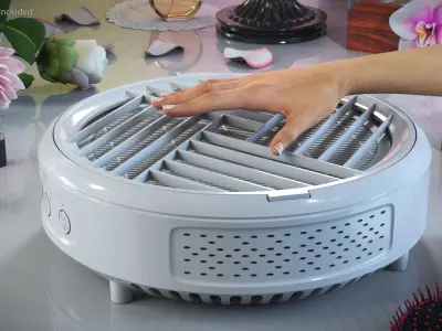 Hand on Manicure Dust Collector 3D model