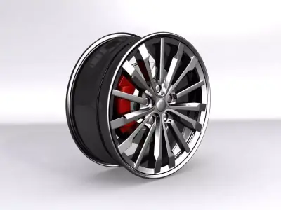 luxury car RIM 3D model Low-poly 3D model