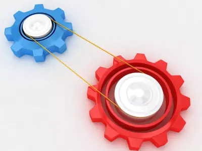 Mechanical gear chain 3d model 3D model
