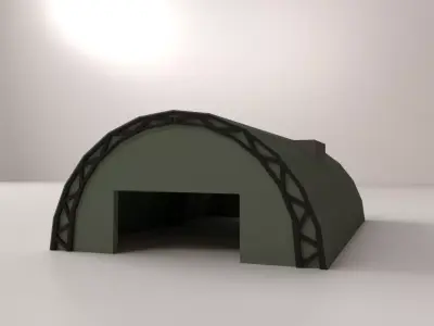 Hangar military shelter 3D model