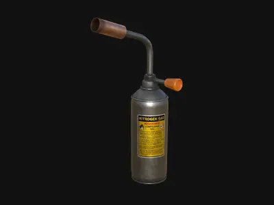 Gas burner Low-poly 3D model