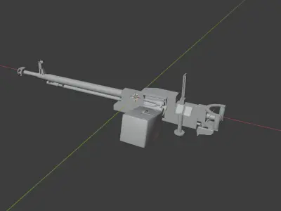 DSHK Heavy Machinegun Free 3D model