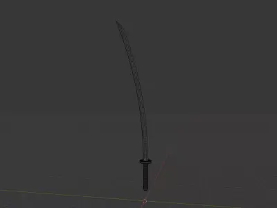 Japanese Katana Sword 3D Model Realistic Game Ready Blade 3D model