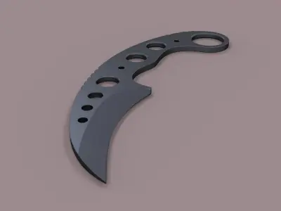 Neck knife MT-664BK 3D model
