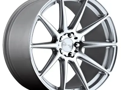 Niche Essen Wheel Silver With Machined Face Low-poly 3D model