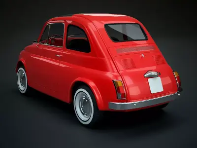 Fiat 500 Rigged 3D model