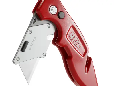 Metal Utility Knife with Hook 3D model