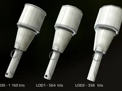 RPG-43 WWII Soviet Hand Grenade Low-poly 3D model