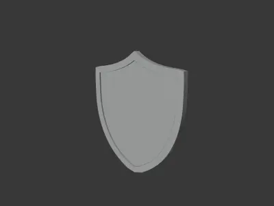 Wooden Shield Low-poly 3D model purchase