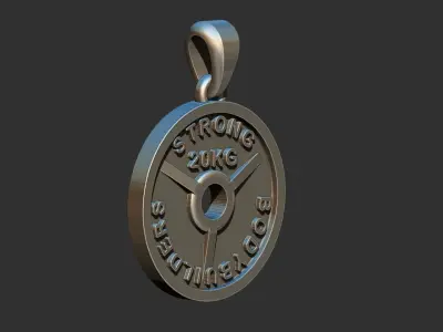 Weight Plate Pendant - Pingente Anilha 3D print model