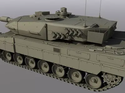 Leopard 2 Tank Free 3D model