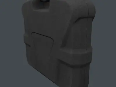 Toolbox gun case Low-poly 3D model