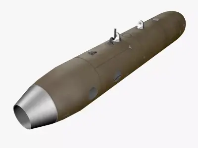 SUU-11 Pod With M-134 Minigun Low-poly 3D model