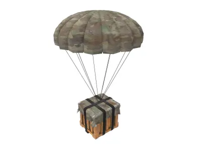 Air Drop Boxes Low-poly 3D model