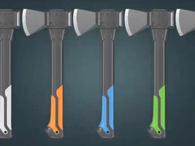 Clean Modern Axe Low-poly 3D model