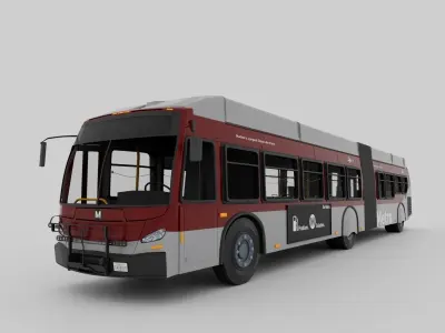 New Flyer XN40 Collection 3D Model Pack