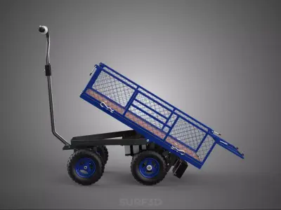 ELECTRIC MOTORIZED TIPPING TILTED TROLLEY WHEELBARROW CARRIER EV 3D model