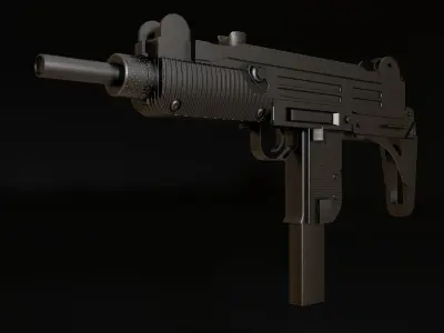 Submachine Gun UZI  SMG  Low-poly 3D model