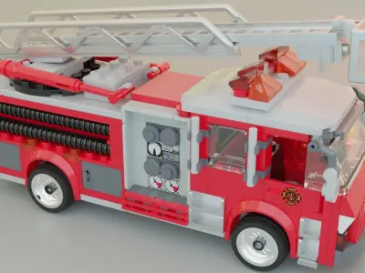 Lego Firetruck 3D model