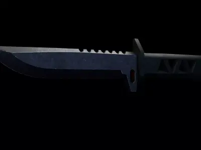 Low Poly Tactical Knife Game Ready Low-poly 3D model