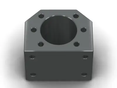 DSG16H metal block with holes 3D model