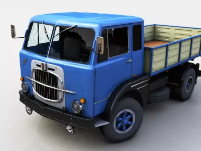 Fiat 682N 1960 Low-poly 3D model