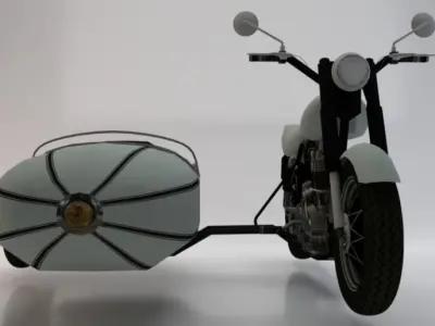 Hagrids Motorcycle Low-poly 3D model