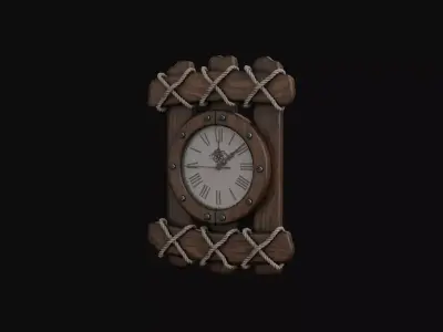 Clock Low-poly 3D model buy