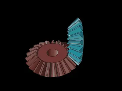 Animated Gears 2 3D model