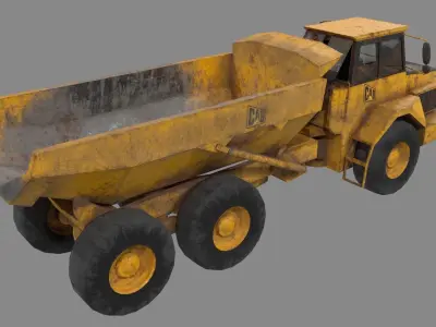 Dump truck low poly Low-poly 3D model
