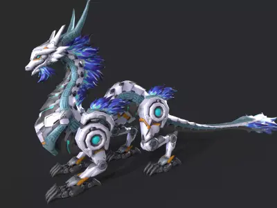 Mecha Tyrannosaurus Low-poly 3D model