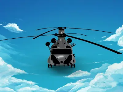 Boeing CH-47 Chinook 3D model shop