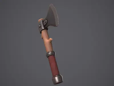 Axe Battle Weapon  Low-poly 3D model