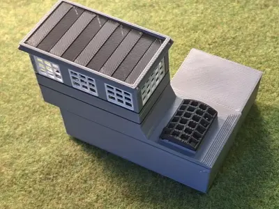 Single Edge Platform Underpass4 1-87 FDM color 3D print model
