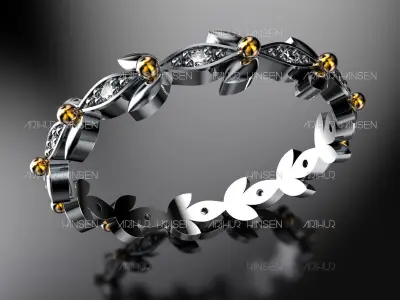 BEZEL Trefoil Band 3D print model