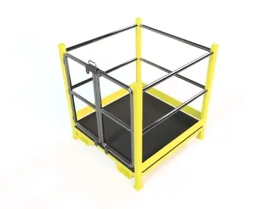 TRANSPORTED MAINTENANCE PLATFORM WITH FORKLIFT 3D model