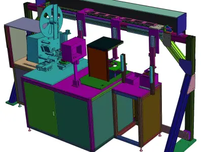 Mobile Phone Detection and Film Laminating Machine   3D model