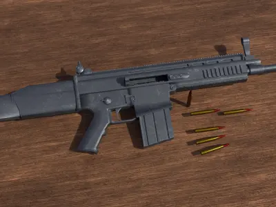 Fn Scar  Free low-poly 3D model