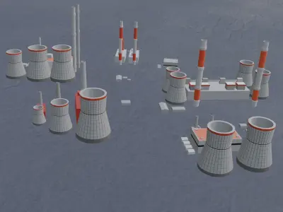 factory Low-poly 3D model purchase