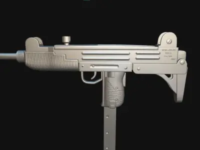 Uzi Submachine gun Low-poly 3D model buy