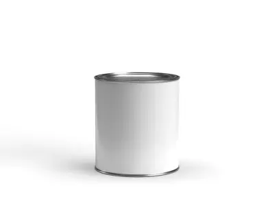 Half gallon paint can with lid 3D model
