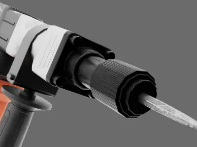 Automatic Hammer Low-poly 3D model