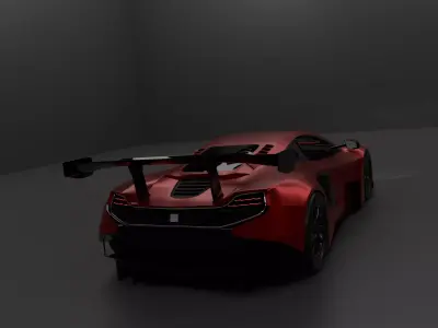 lowpoly racing car  3D model