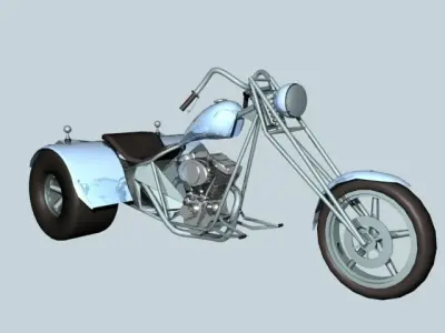 Harley Trike 3D Printable Model 3D model