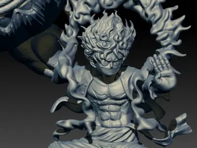 Luffy nika  - gear 5 - One piece - split part - 3D print model 3D print model