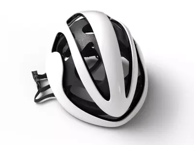 Professional White Bike Helmet - Game-Ready PBR - Source Files Low-poly 3D model