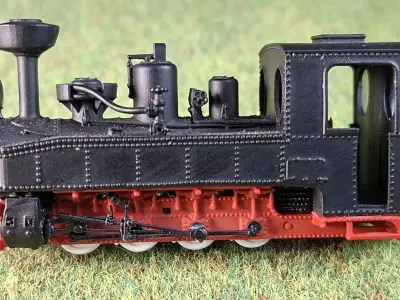 D-Feldbahn Locomotive HF with tender 1-87 H0f600mm resin 3D print model