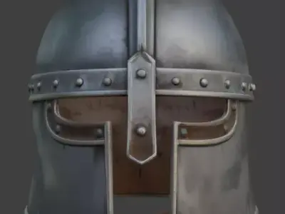 Viking Helmet 3D Model v01 Low-poly 3D model