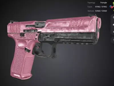 Pink Pistol 3D model purchase
